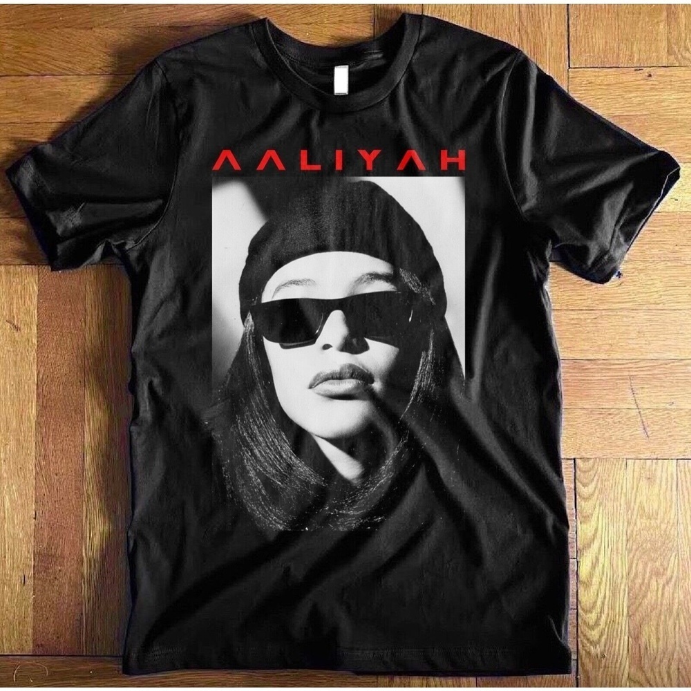 Aaliyah Unisex Shirt Retro R&B Music Graphic Tee Rap Fan Style Gift
